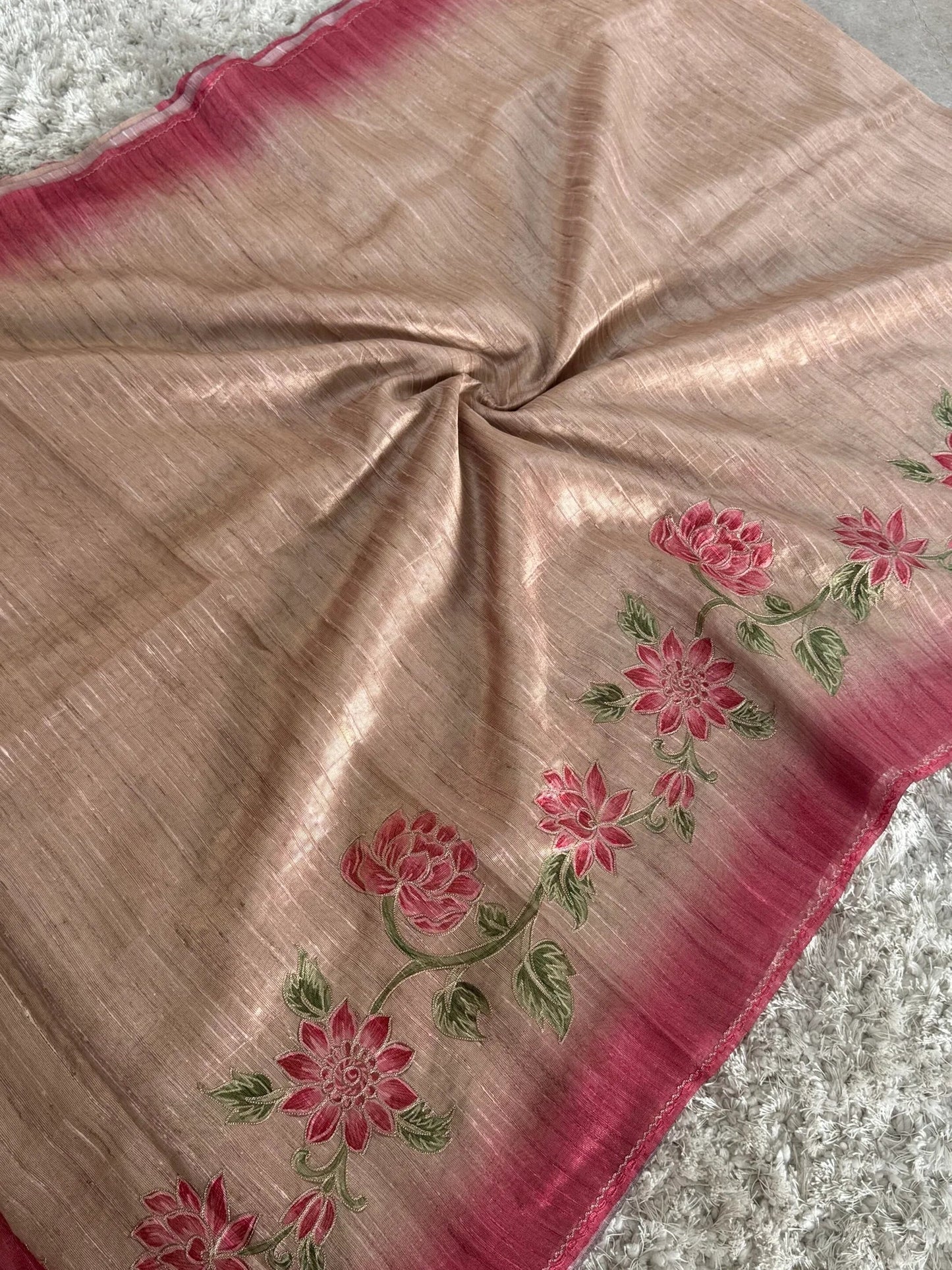 Tissue Silk – Pink and Gold