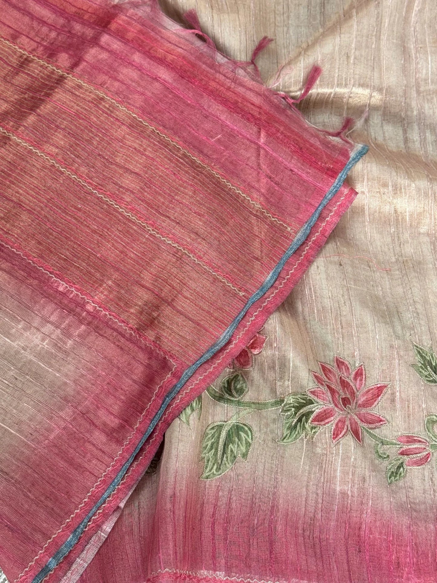Tissue Silk – Pink and Gold