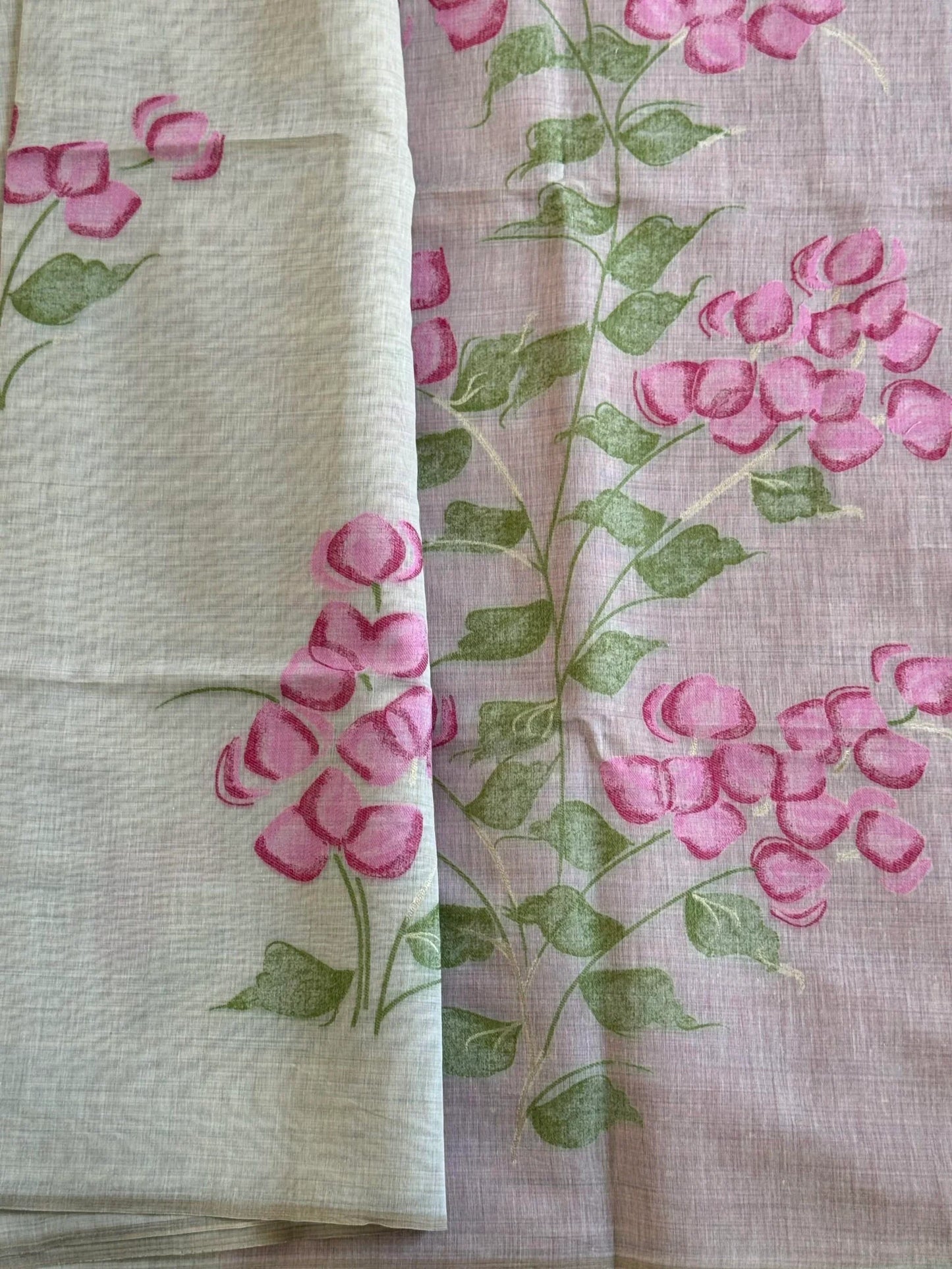 Pure Khaddi soft cotton silk borderless saree