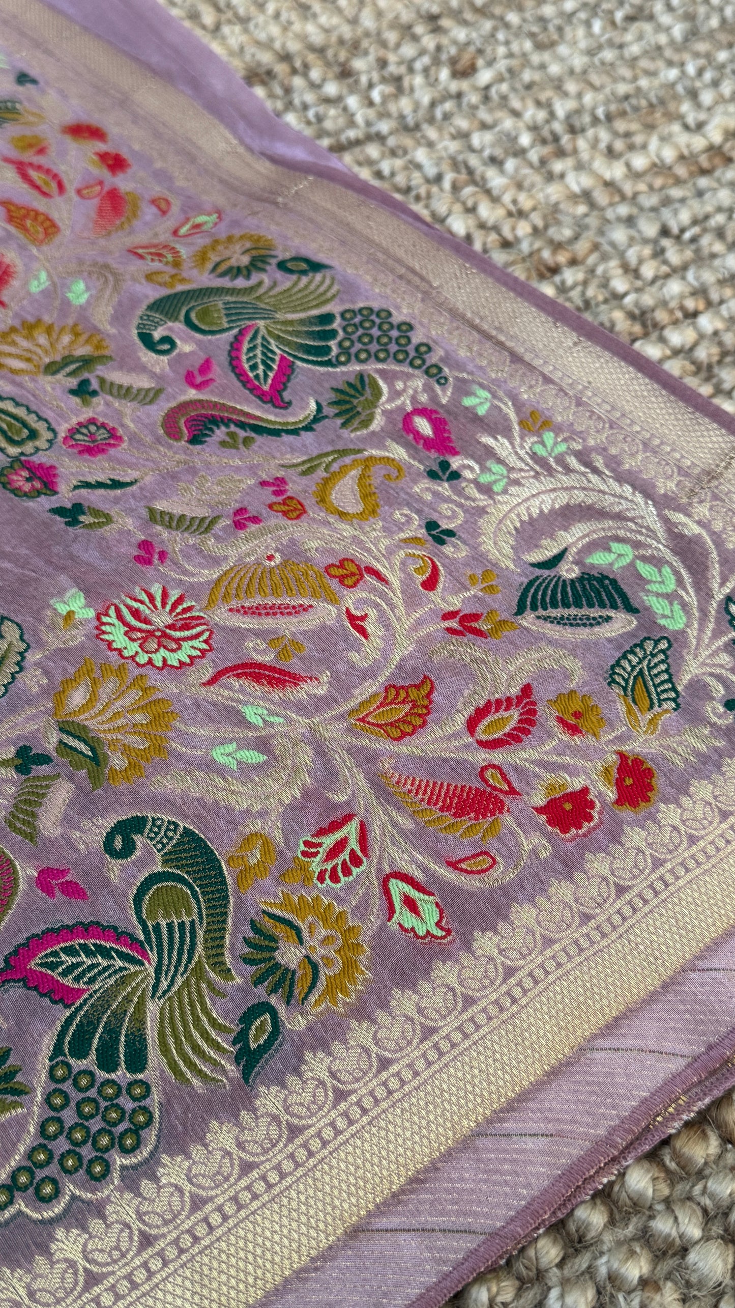 Soft Tissue Silk Saree – Elegant Light Pink with Intricate Weaving