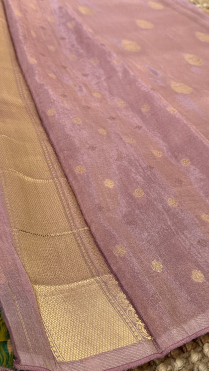 Soft Tissue Silk Saree – Elegant Light Pink with Intricate Weaving