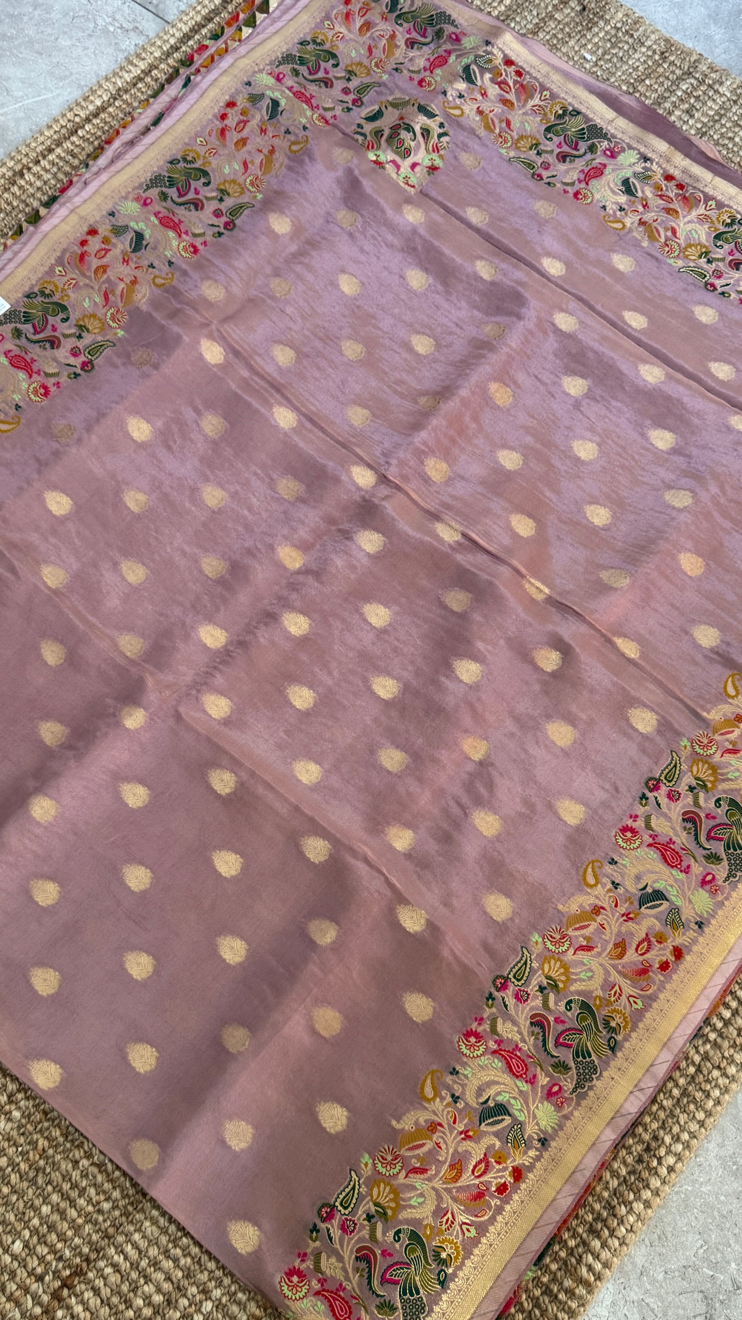 Soft Tissue Silk Saree – Elegant Light Pink with Intricate Weaving