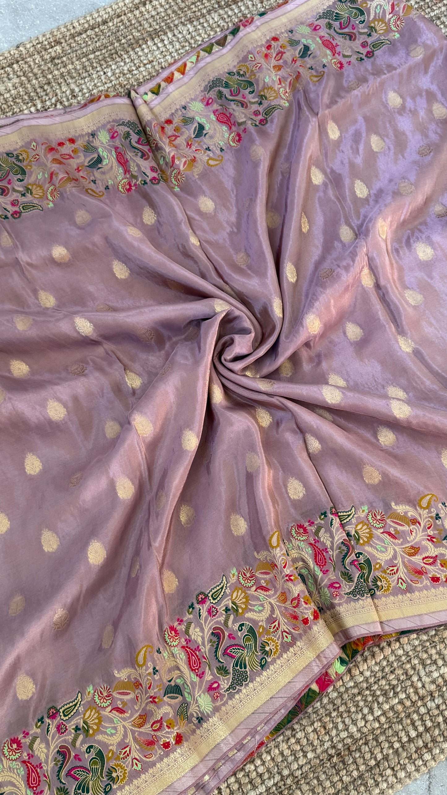Soft Tissue Silk Saree – Elegant Light Pink with Intricate Weaving