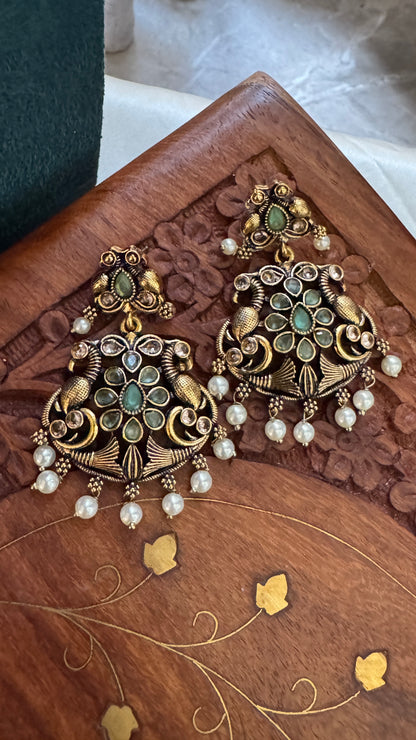 Gorgeous Designer Hangings Set - Mint Green Stone