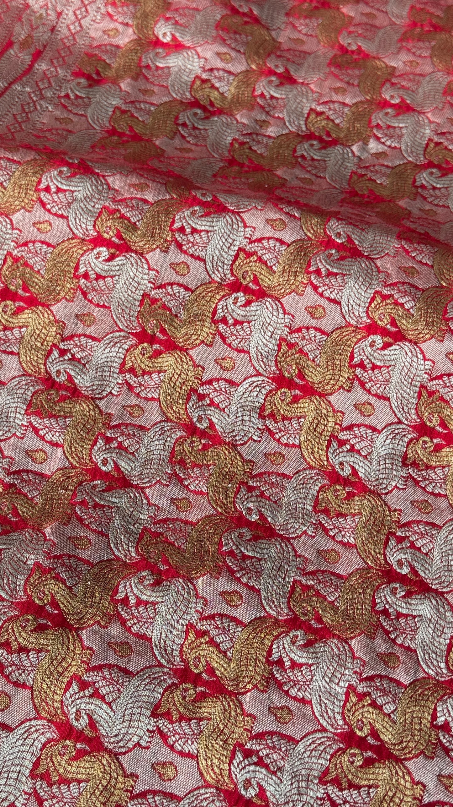 Pure Mashru Satin Silk Banarasi Saree in Crimson Red