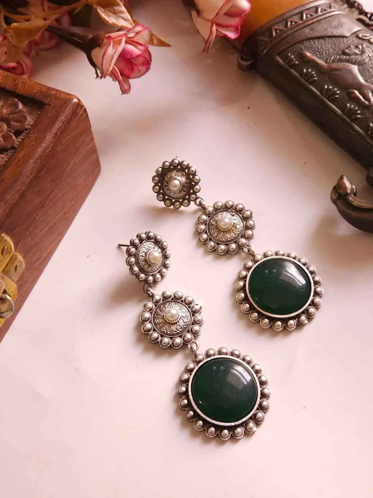 Green Silver Hangings