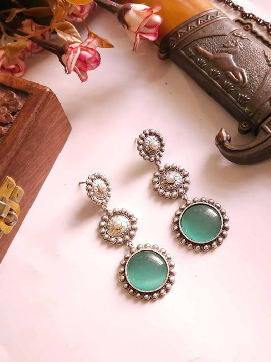 Mint Blue Silver Hangings