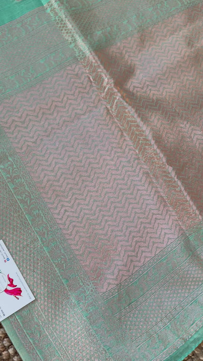 Cotton Silk Saree – Purple with Rose gold Zari