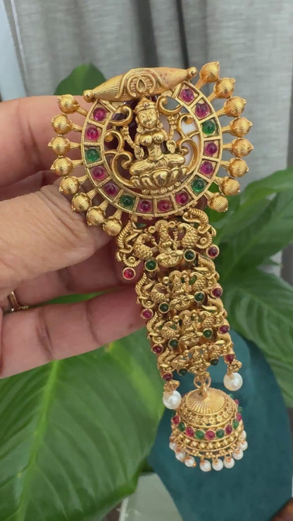 Bridal Jadai Billai Hair Brooch – Lakshmi Design Choti Decoration for Weddings