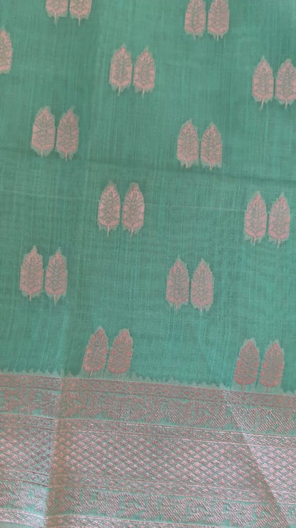 Cotton Silk Saree – Purple with Rose gold Zari