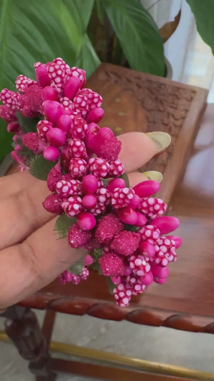 Artificial Pollen Gajra - Pink