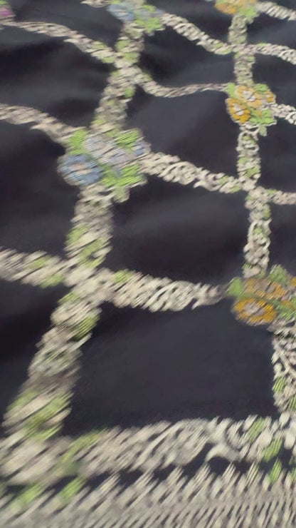 Munga Silk Banarasi Sarees - Black Elegance