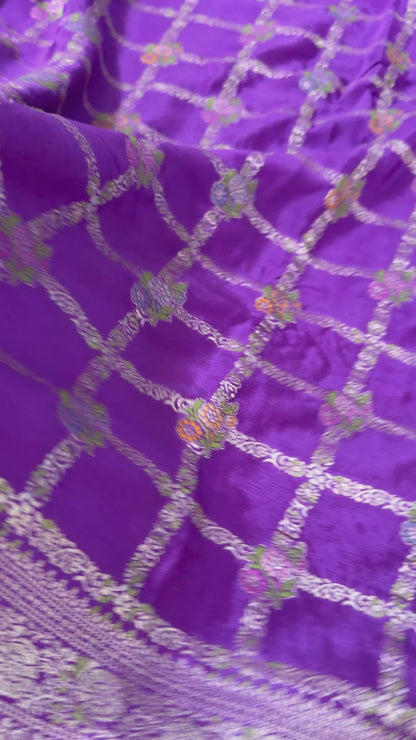 Munga Silk Banarasi Sarees - Purple Elegance