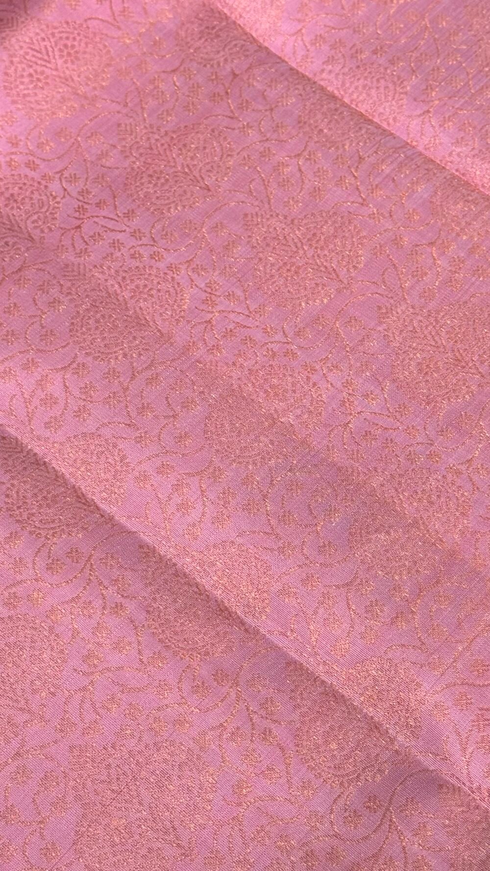 KANJIVARAM PURE SILK SAREE - Fully Brocade Saree in Light Pink - Image 6