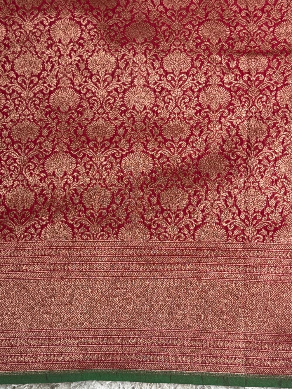 Pure Handloom Banarasi silk saree - Maroon - Image 3