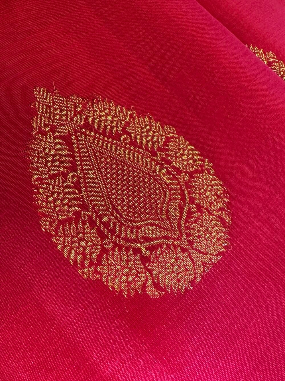 KANJIVARAM PURE SILK SAREE in DEEP RED - Image 7