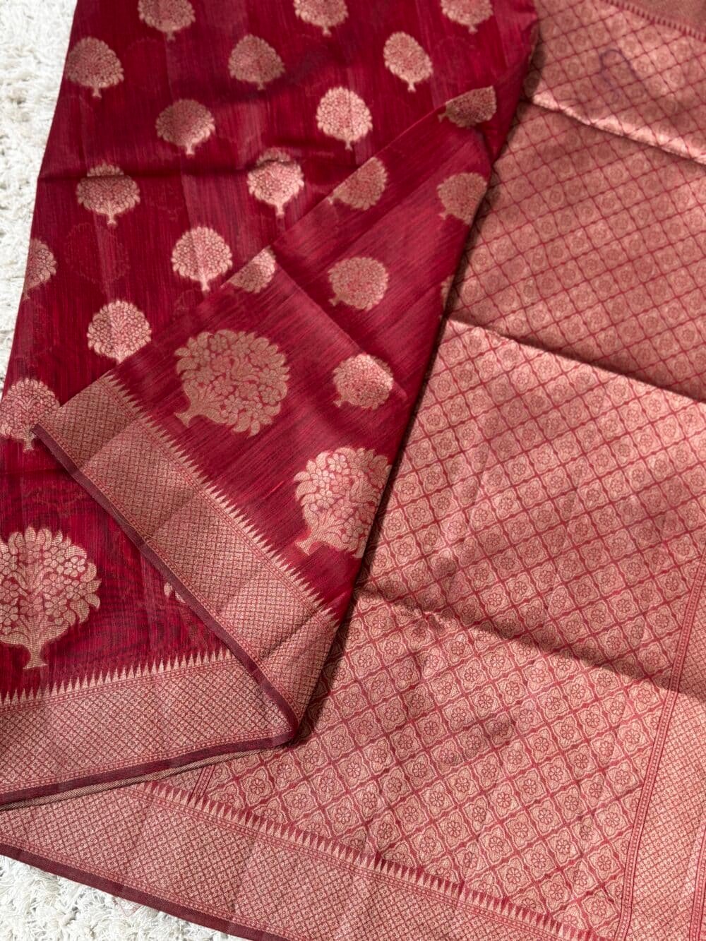 Cotton Silk Saree - Maroon